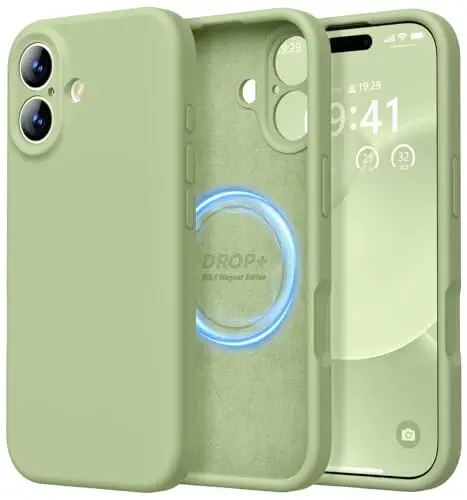 LOVE 3000 Designed for iPhone 17 Case, Premium Silicone [Compatible with Magsafe][Soft Anti-Scratch Microfiber Lining] Shockproof Protective Phone Case for Men Women 6.3