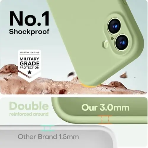 LOVE 3000 Designed for iPhone 17 Case, Premium Silicone [Compatible with Magsafe][Soft Anti-Scratch Microfiber Lining] Shockproof Protective Phone Case for Men Women 6.3