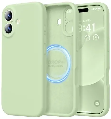 LOVE 3000 Designed for iPhone 17 Case, Premium Silicone [Compatible with Magsafe][Soft Anti-Scratch Microfiber Lining] Shockproof Protective Phone Case for Men Women 6.3