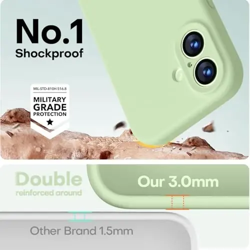 LOVE 3000 Designed for iPhone 17 Case, Premium Silicone [Compatible with Magsafe][Soft Anti-Scratch Microfiber Lining] Shockproof Protective Phone Case for Men Women 6.3