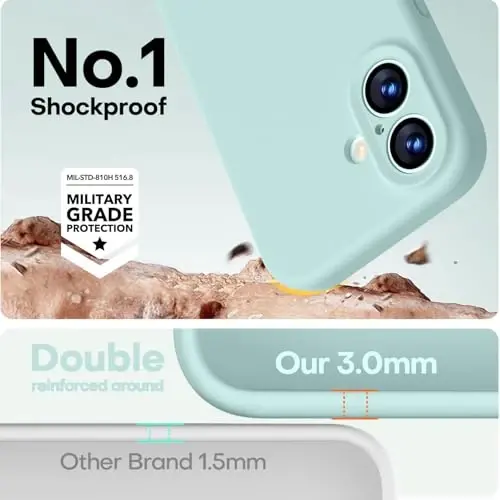 LOVE 3000 Designed for iPhone 17 Case, Premium Silicone [Compatible with Magsafe][Soft Anti-Scratch Microfiber Lining] Shockproof Protective Phone Case for Men Women 6.3