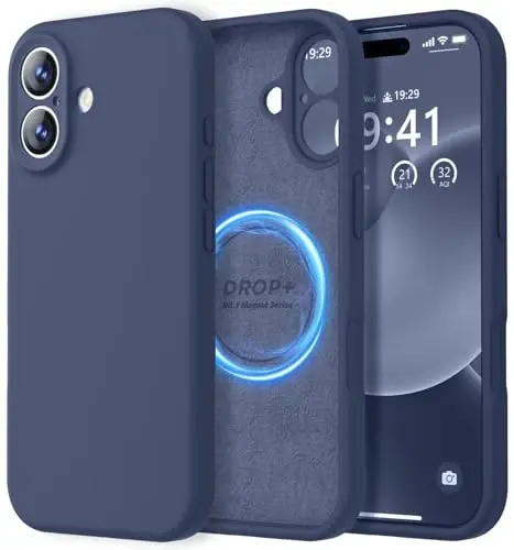 LOVE 3000 Designed for iPhone 17 Case, Premium Silicone [Compatible with Magsafe][Soft Anti-Scratch Microfiber Lining] Shockproof Protective Phone Case for Men Women 6.3