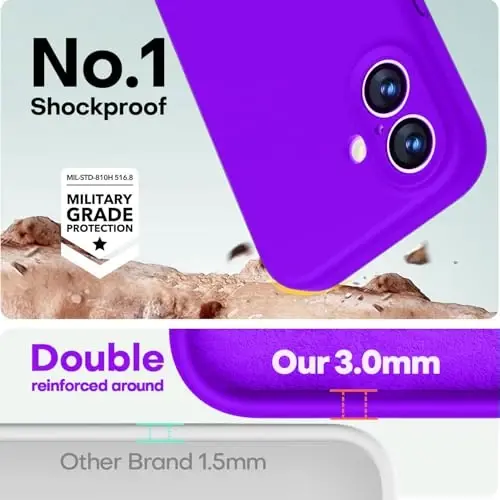 LOVE 3000 Designed for iPhone 17 Case, Premium Silicone [Compatible with Magsafe][Soft Anti-Scratch Microfiber Lining] Shockproof Protective Phone Case for Men Women 6.3
