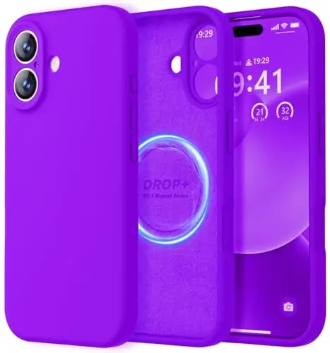 LOVE 3000 Designed for iPhone 17 Case, Premium Silicone [Compatible with Magsafe][Soft Anti-Scratch Microfiber Lining] Shockproof Protective Phone Case for Men Women 6.3