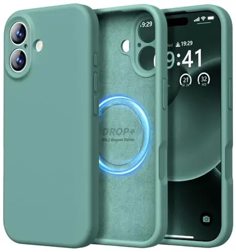 LOVE 3000 Designed for iPhone 17 Case, Premium Silicone [Compatible with Magsafe][Soft Anti-Scratch Microfiber Lining] Shockproof Protective Phone Case for Men Women 6.3