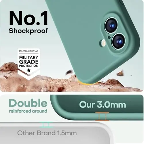 LOVE 3000 Designed for iPhone 17 Case, Premium Silicone [Compatible with Magsafe][Soft Anti-Scratch Microfiber Lining] Shockproof Protective Phone Case for Men Women 6.3