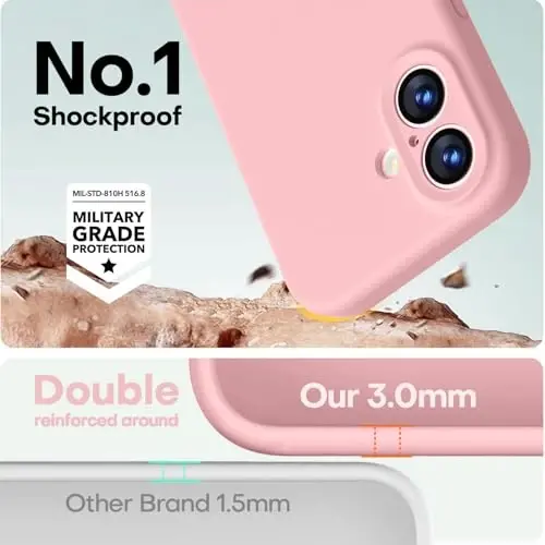 LOVE 3000 Designed for iPhone 17 Case, Premium Silicone [Compatible with Magsafe][Soft Anti-Scratch Microfiber Lining] Shockproof Protective Phone Case for Men Women 6.3
