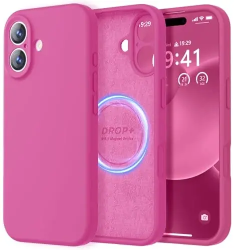 LOVE 3000 Designed for iPhone 17 Case, Premium Silicone [Compatible with Magsafe][Soft Anti-Scratch Microfiber Lining] Shockproof Protective Phone Case for Men Women 6.3