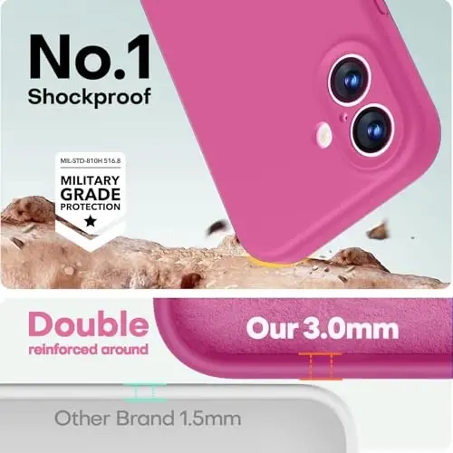 LOVE 3000 Designed for iPhone 17 Case, Premium Silicone [Compatible with Magsafe][Soft Anti-Scratch Microfiber Lining] Shockproof Protective Phone Case for Men Women 6.3