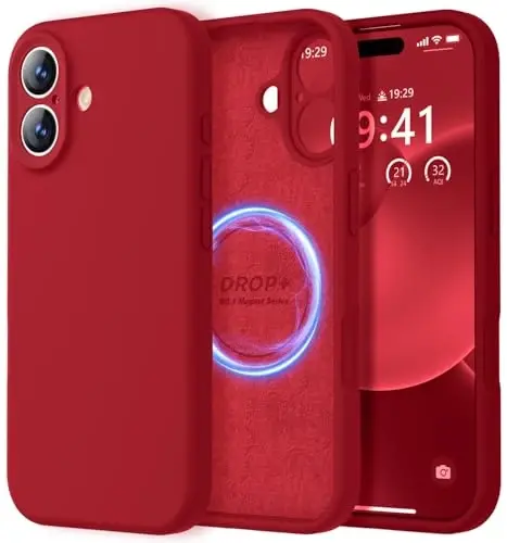 LOVE 3000 Designed for iPhone 17 Case, Premium Silicone [Compatible with Magsafe][Soft Anti-Scratch Microfiber Lining] Shockproof Protective Phone Case for Men Women 6.3