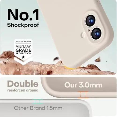 LOVE 3000 Designed for iPhone 17 Case, Premium Silicone [Compatible with Magsafe][Soft Anti-Scratch Microfiber Lining] Shockproof Protective Phone Case for Men Women 6.3