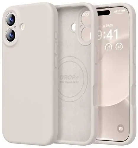 LOVE 3000 Designed for iPhone 17 Case, Premium Silicone [Compatible with Magsafe][Soft Anti-Scratch Microfiber Lining] Shockproof Protective Phone Case for Men Women 6.3