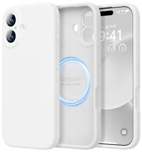 LOVE 3000 Designed for iPhone 17 Case, Premium Silicone [Compatible with Magsafe][Soft Anti-Scratch Microfiber Lining] Shockproof Protective Phone Case for Men Women 6.3
