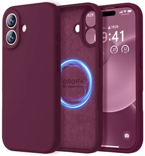 LOVE 3000 Designed for iPhone 17 Case, Premium Silicone [Compatible with Magsafe][Soft Anti-Scratch Microfiber Lining] Shockproof Protective Phone Case for Men Women 6.3