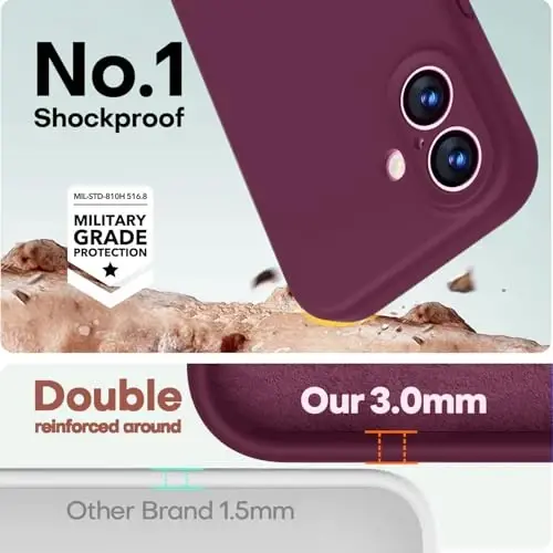 LOVE 3000 Designed for iPhone 17 Case, Premium Silicone [Compatible with Magsafe][Soft Anti-Scratch Microfiber Lining] Shockproof Protective Phone Case for Men Women 6.3