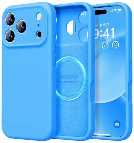 LOVE 3000 Designed for iPhone 17 Pro Case, Premium Silicone [Compatible with Magsafe][Soft Anti-Scratch Microfiber Lining] Shockproof Protective Phone Case for Men Women 6.3