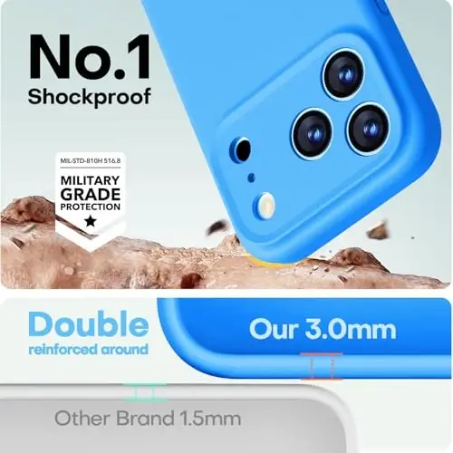 LOVE 3000 Designed for iPhone 17 Pro Case, Premium Silicone [Compatible with Magsafe][Soft Anti-Scratch Microfiber Lining] Shockproof Protective Phone Case for Men Women 6.3