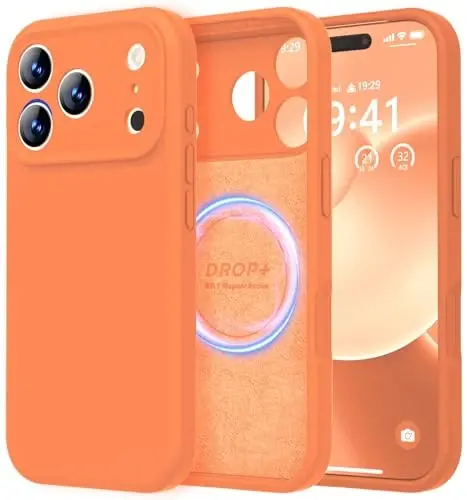 LOVE 3000 Designed for iPhone 17 Pro Case, Premium Silicone [Compatible with Magsafe][Soft Anti-Scratch Microfiber Lining] Shockproof Protective Phone Case for Men Women 6.3