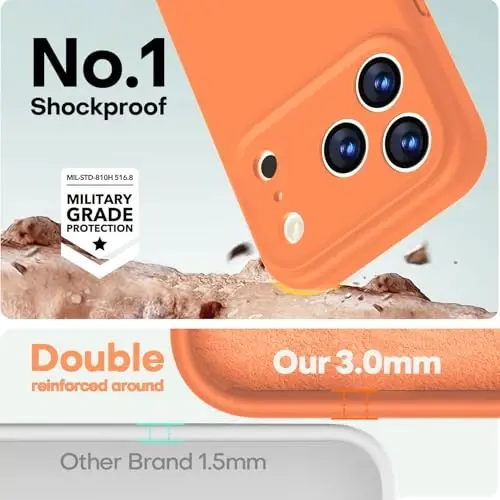 LOVE 3000 Designed for iPhone 17 Pro Case, Premium Silicone [Compatible with Magsafe][Soft Anti-Scratch Microfiber Lining] Shockproof Protective Phone Case for Men Women 6.3