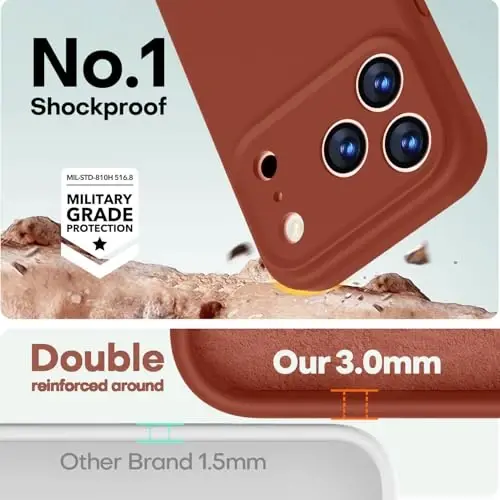 LOVE 3000 Designed for iPhone 17 Pro Case, Premium Silicone [Compatible with Magsafe][Soft Anti-Scratch Microfiber Lining] Shockproof Protective Phone Case for Men Women 6.3