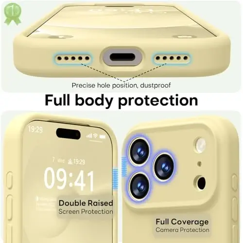 LOVE 3000 Designed for iPhone 17 Pro Case, Premium Silicone [Compatible with Magsafe][Soft Anti-Scratch Microfiber Lining] Shockproof Protective Phone Case for Men Women 6.3