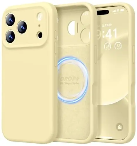 LOVE 3000 Designed for iPhone 17 Pro Case, Premium Silicone [Compatible with Magsafe][Soft Anti-Scratch Microfiber Lining] Shockproof Protective Phone Case for Men Women 6.3