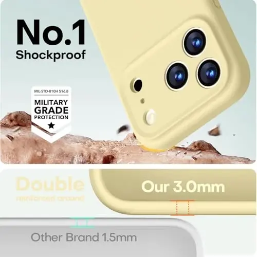 LOVE 3000 Designed for iPhone 17 Pro Case, Premium Silicone [Compatible with Magsafe][Soft Anti-Scratch Microfiber Lining] Shockproof Protective Phone Case for Men Women 6.3