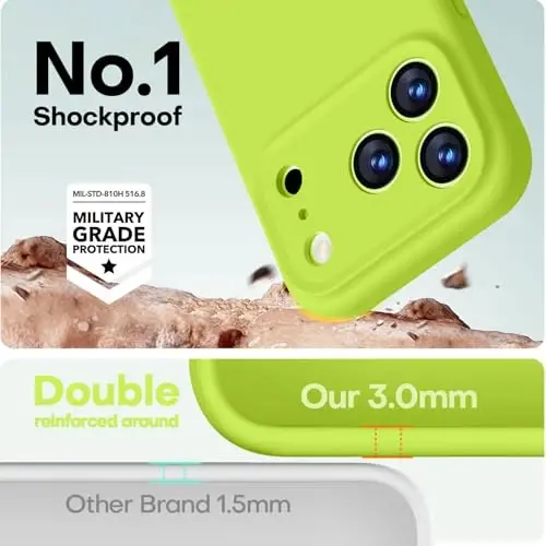 LOVE 3000 Designed for iPhone 17 Pro Case, Premium Silicone [Compatible with Magsafe][Soft Anti-Scratch Microfiber Lining] Shockproof Protective Phone Case for Men Women 6.3