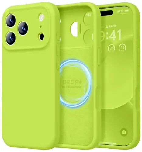 LOVE 3000 Designed for iPhone 17 Pro Case, Premium Silicone [Compatible with Magsafe][Soft Anti-Scratch Microfiber Lining] Shockproof Protective Phone Case for Men Women 6.3