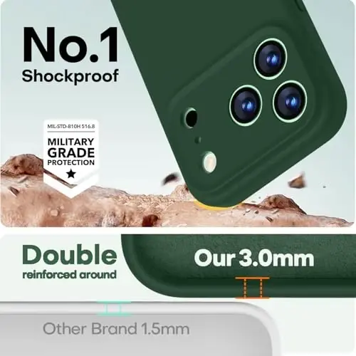 LOVE 3000 Designed for iPhone 17 Pro Case, Premium Silicone [Compatible with Magsafe][Soft Anti-Scratch Microfiber Lining] Shockproof Protective Phone Case for Men Women 6.3