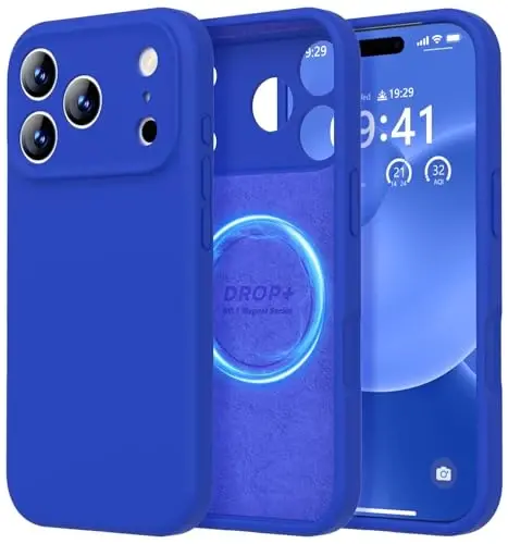 LOVE 3000 Designed for iPhone 17 Pro Case, Premium Silicone [Compatible with Magsafe][Soft Anti-Scratch Microfiber Lining] Shockproof Protective Phone Case for Men Women 6.3
