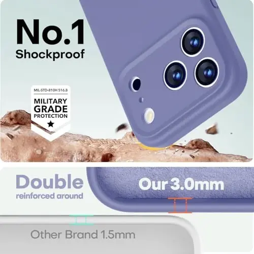 LOVE 3000 Designed for iPhone 17 Pro Case, Premium Silicone [Compatible with Magsafe][Soft Anti-Scratch Microfiber Lining] Shockproof Protective Phone Case for Men Women 6.3