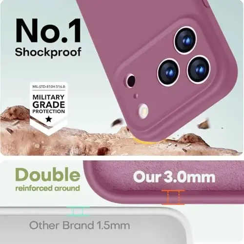LOVE 3000 Designed for iPhone 17 Pro Case, Premium Silicone [Compatible with Magsafe][Soft Anti-Scratch Microfiber Lining] Shockproof Protective Phone Case for Men Women 6.3