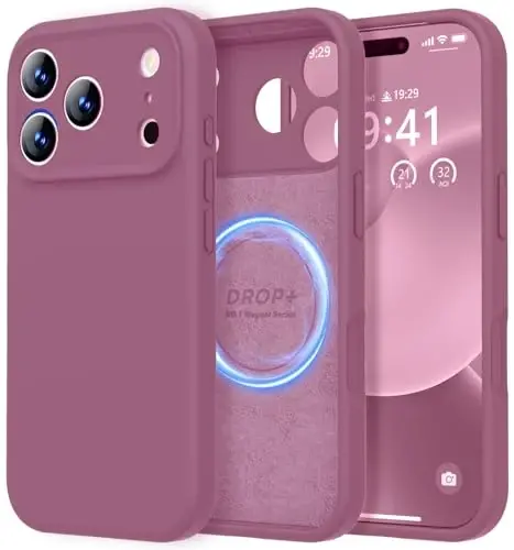 LOVE 3000 Designed for iPhone 17 Pro Case, Premium Silicone [Compatible with Magsafe][Soft Anti-Scratch Microfiber Lining] Shockproof Protective Phone Case for Men Women 6.3