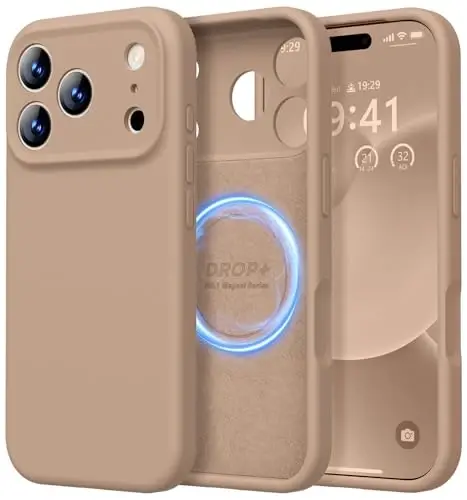 LOVE 3000 Designed for iPhone 17 Pro Case, Premium Silicone [Compatible with Magsafe][Soft Anti-Scratch Microfiber Lining] Shockproof Protective Phone Case for Men Women 6.3