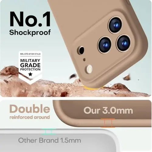 LOVE 3000 Designed for iPhone 17 Pro Case, Premium Silicone [Compatible with Magsafe][Soft Anti-Scratch Microfiber Lining] Shockproof Protective Phone Case for Men Women 6.3