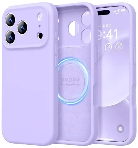 LOVE 3000 Designed for iPhone 17 Pro Case, Premium Silicone [Compatible with Magsafe][Soft Anti-Scratch Microfiber Lining] Shockproof Protective Phone Case for Men Women 6.3