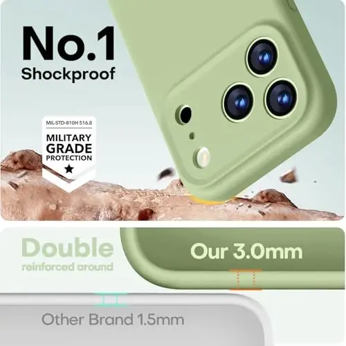 LOVE 3000 Designed for iPhone 17 Pro Case, Premium Silicone [Compatible with Magsafe][Soft Anti-Scratch Microfiber Lining] Shockproof Protective Phone Case for Men Women 6.3