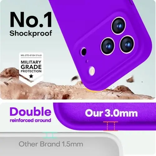 LOVE 3000 Designed for iPhone 17 Pro Case, Premium Silicone [Compatible with Magsafe][Soft Anti-Scratch Microfiber Lining] Shockproof Protective Phone Case for Men Women 6.3