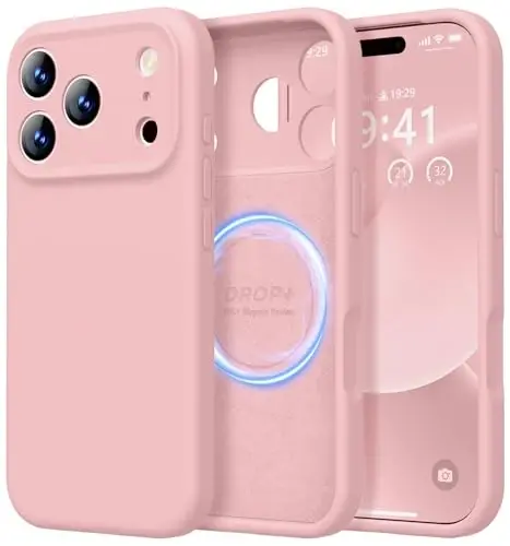 LOVE 3000 Designed for iPhone 17 Pro Case, Premium Silicone [Compatible with Magsafe][Soft Anti-Scratch Microfiber Lining] Shockproof Protective Phone Case for Men Women 6.3