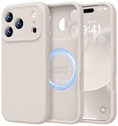 LOVE 3000 Designed for iPhone 17 Pro Case, Premium Silicone [Compatible with Magsafe][Soft Anti-Scratch Microfiber Lining] Shockproof Protective Phone Case for Men Women 6.3