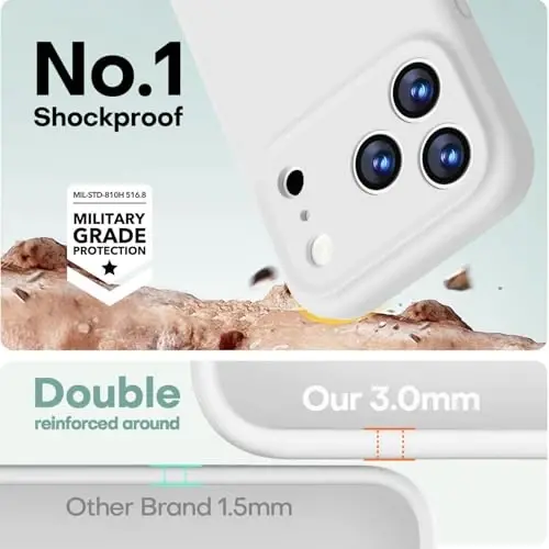 LOVE 3000 Designed for iPhone 17 Pro Case, Premium Silicone [Compatible with Magsafe][Soft Anti-Scratch Microfiber Lining] Shockproof Protective Phone Case for Men Women 6.3