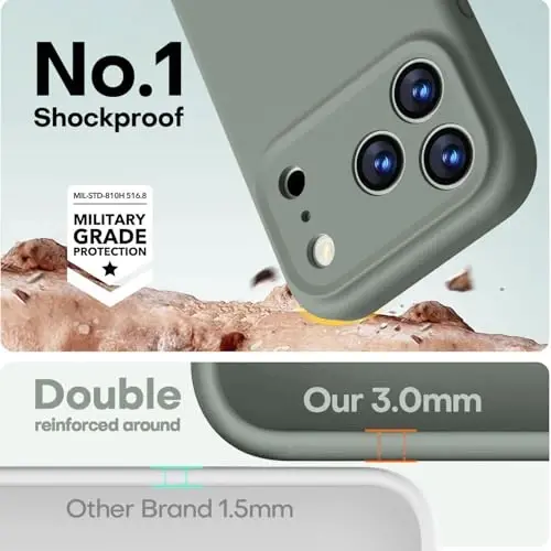 LOVE 3000 Designed for iPhone 17 Pro Max Case, Premium Silicone [Compatible with Magsafe][Soft Anti-Scratch Microfiber Lining] Shockproof Protective Phone Case for Men Women 6.9