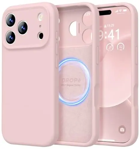 LOVE 3000 Designed for iPhone 17 Pro Max Case, Premium Silicone [Compatible with Magsafe][Soft Anti-Scratch Microfiber Lining] Shockproof Protective Phone Case for Men Women 6.9