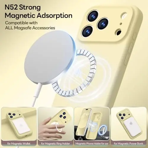 LOVE 3000 Designed for iPhone 17 Pro Max Case, Premium Silicone [Compatible with Magsafe][Soft Anti-Scratch Microfiber Lining] Shockproof Protective Phone Case for Men Women 6.9