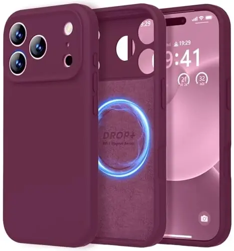 LOVE 3000 Designed for iPhone 17 Pro Max Case, Premium Silicone [Compatible with Magsafe][Soft Anti-Scratch Microfiber Lining] Shockproof Protective Phone Case for Men Women 6.9
