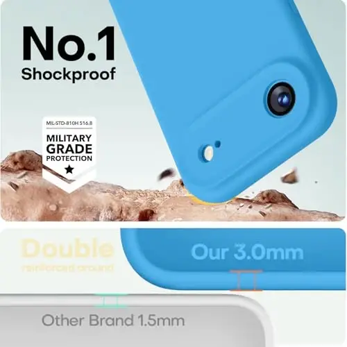 LOVE 3000 Designed for iPhone Air Case, Premium Silicone [Compatible with Magsafe][Soft Anti-Scratch Microfiber Lining] Shockproof Protective Phone Case for Men Women 6.5