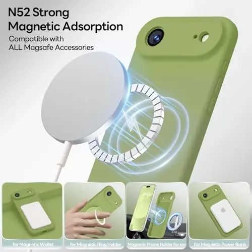 LOVE 3000 Designed for iPhone Air Case, Premium Silicone [Compatible with Magsafe][Soft Anti-Scratch Microfiber Lining] Shockproof Protective Phone Case for Men Women 6.5