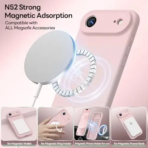 LOVE 3000 Designed for iPhone Air Case, Premium Silicone [Compatible with Magsafe][Soft Anti-Scratch Microfiber Lining] Shockproof Protective Phone Case for Men Women 6.5