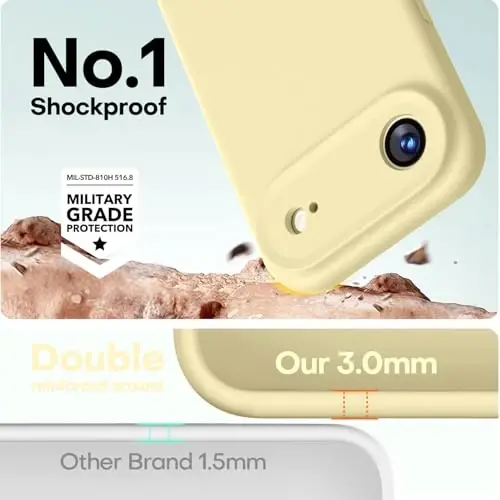 LOVE 3000 Designed for iPhone Air Case, Premium Silicone [Compatible with Magsafe][Soft Anti-Scratch Microfiber Lining] Shockproof Protective Phone Case for Holsters 6.5